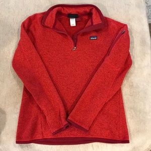Heathered Red 1/4 Zip Patagonia Fleece